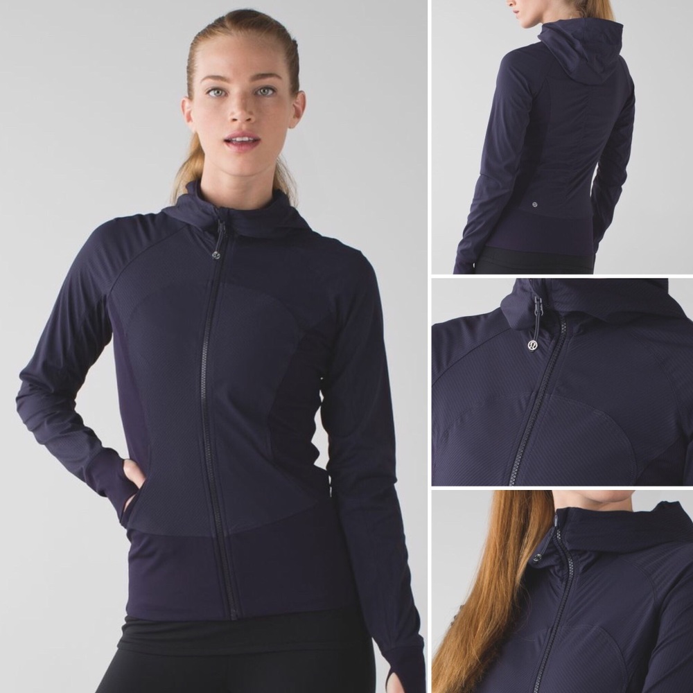 EUC Lululemon In Flux Jacket Black grape Sz 6